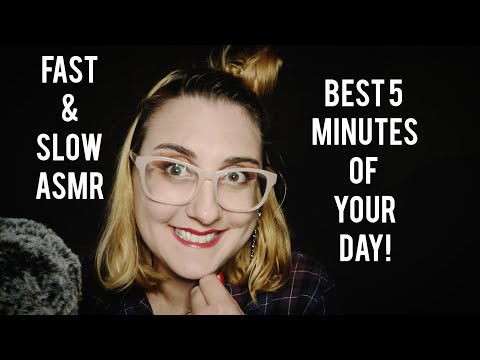 ASMR Best 5 Minutes of Your Day (fast & Slow. Mouth Sounds, tk tk, sk sk Face Tapping)