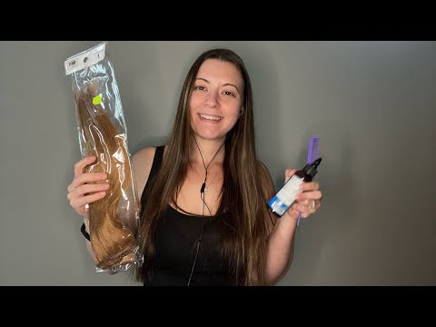 ASMR Hair Role Play: Putting Extensions in Your Hair