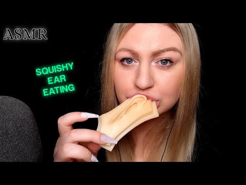 ASMR SQUISHY EAR EATING, LICKING & SUCKING ( NO TALKING )