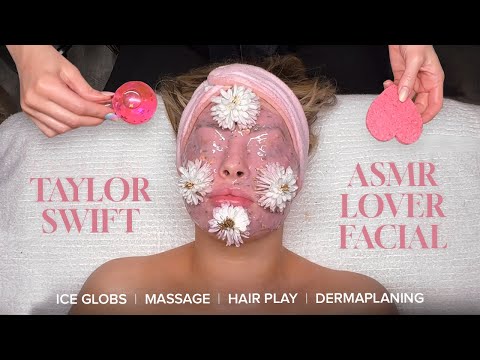 ASMR Taylor Swift Inspired Facial | Ice Globes, Dermaplaning Massage, Hairplay