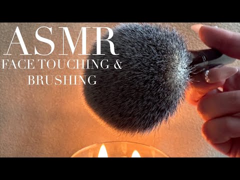 ASMR Face Touching And Brushing With Layered Sounds (fluffy mic, skin sounds) / Relaxation & Sleep