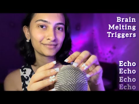 ASMR ECHOED TRIGGERS & WHISPERS | Finger flutters, Layered Sounds & Brain Melting Triggers
