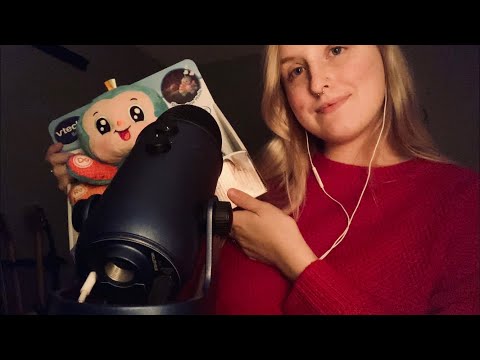 ASMR what my son got for Christmas lots of tapping and some crinkles, whispering