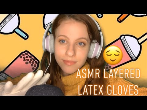 ASMR | Layered Latex Gloves 🧤 whisper, soft spoken