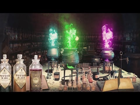 Potions Classroom [ASMR] Harry Potter Ambience ⚡Brewing & bubbling sounds