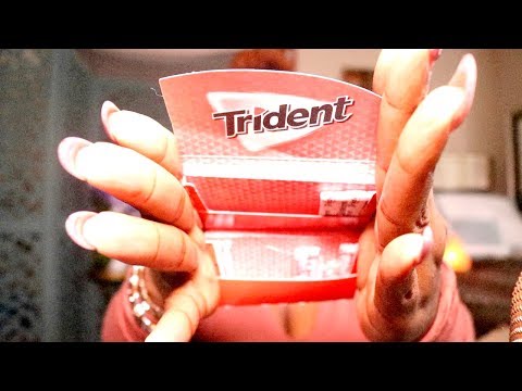 CHEWING GUM ASMR Eating Sounds Back Scratching /7000 Tripod