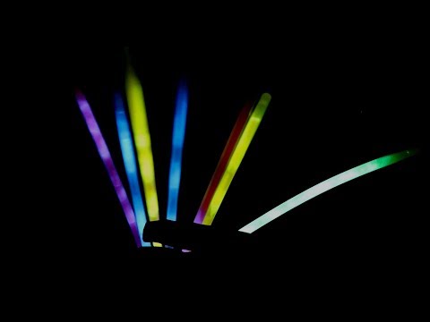 ASMR cracking glowsticks in the dark