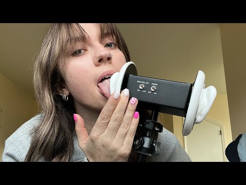 ASMR| 3DIO WET Ear Licking/ Kisses/ Eating & Mouth Sounds|