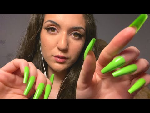 ASMR Hypnotizing Hand Movements 💚Plucking & Grabbing Your Face *Tingly New Trigger*, Whispering ...