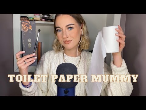 ASMR | turning you into a toilet paper mummy