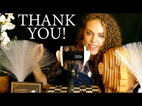 Special Behind-the-Scenes ASMR Thanks You! New Binaural Microphones! Ear to Ear Whisper