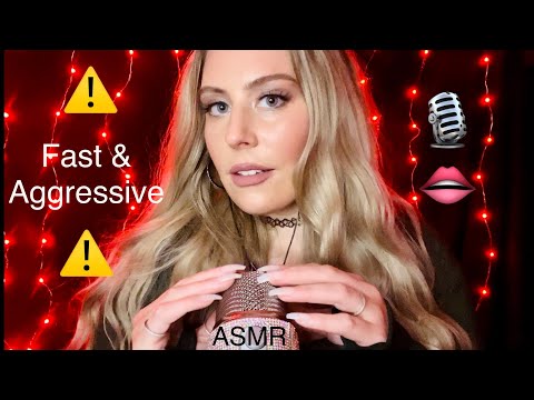 ASMR ⚠️ Fast & Aggressive Mic Scratching w/ & w/out covers! ⚠️ #asmr #fastandaggressiveasmr