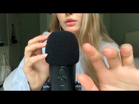 ASMR hand movements & m0uth sounds with mic scratching!