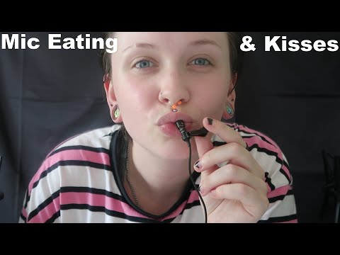 ASMR Mini Mic Eating & Kisses | Mouth Sounds