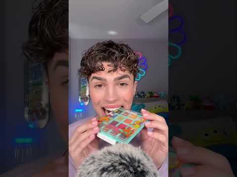 Chewing on 100 random objects #asmr #chewing #asmrvideo