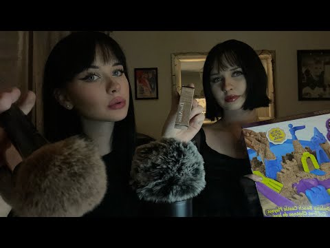 ASMR my TWIN tries asmr for the first time!