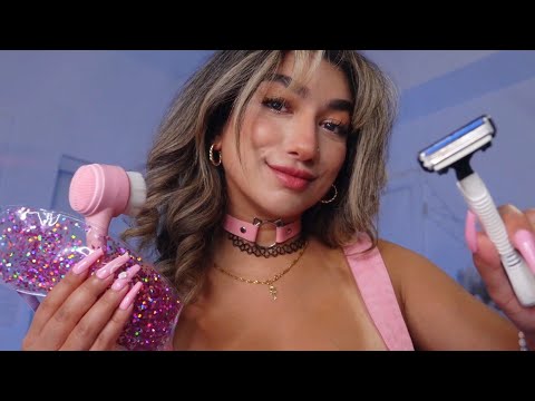 Barbie Gives You Face Spa Treatment and a Shave 🪒 (you're ken POV ASMR)