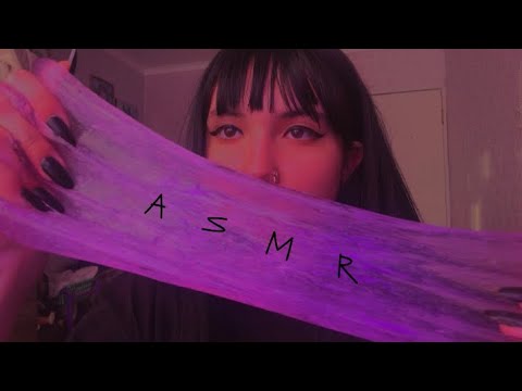 АСМР фиолетовый слайм 💜 ASMR purple slime 💜