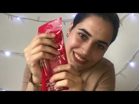 asmr/ chewing gum, chocolate, jelly and yummy sticks / eating sound