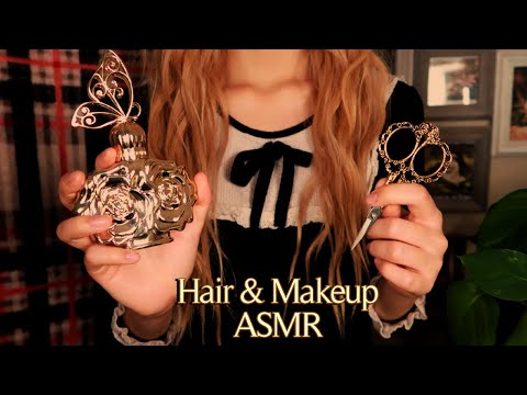 ASMR RP | Chatty Cousin Gives You a Bad Makeover 💇‍♀️ (Haircut, Makeup, Music) {layered sounds}