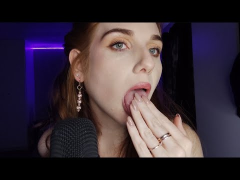 ASMR | Up Close Spit Painting & Wet Mouth Sounds 🎨 (visible spit) 👀😛