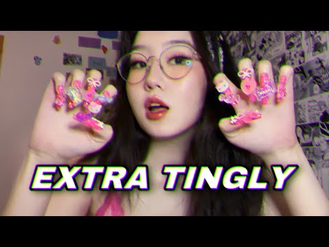 ASMR w/ EXTRA LONG NAILS 💅🏻🤩nail clacking, camera tapping & other FAST triggers!! (nails by me)