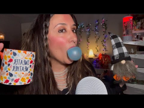 ASMR Fall Haul with GUM chewing and Bubble Blowing