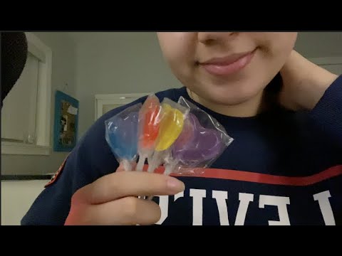 ASMR- Lollipop Eating 🍭👄(mouth sounds and crunchy chewing)
