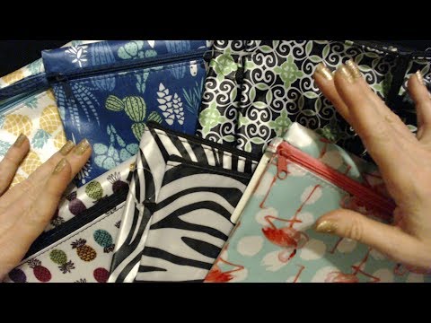 ASMR | Cosmetic Bags Show & Tell (Tapping / Tracing / Zipper Sounds)