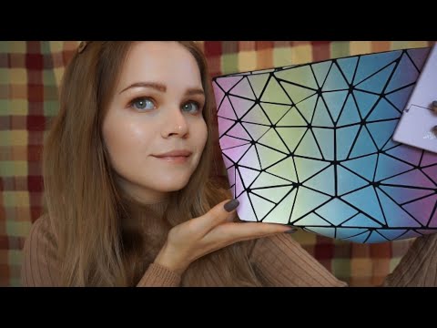 ASMR | Show and Tell | Whats in my Bag | Semi Inaudible Whispering + Tracing