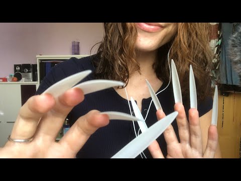 ASMR - Scratching/ Raking / Plucking away your Negative Energy (Extreme Long Nails Edition)