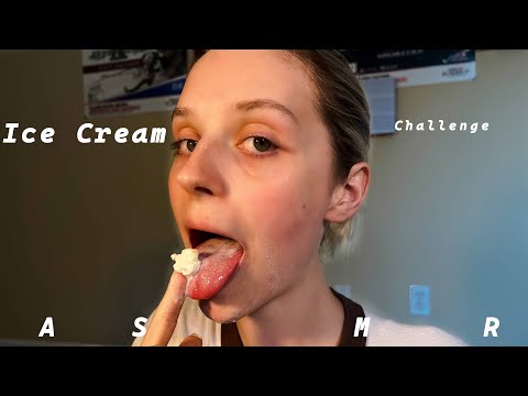 ASMR-Eating Ice Cream With No Hands