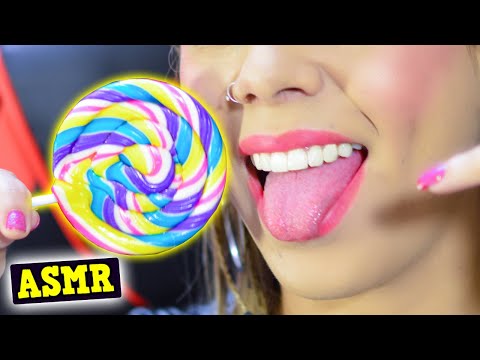 🍭 ASMR LOLLIPOP Ear Eating and Mouth Sounds 💋
