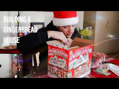 BUILDING A GINGERBREAD HOUSE - DAY 7 | TWELVE DAYS F CHRISTMAS ASMR | UNBOXING TINGLES