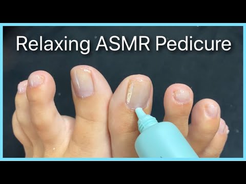 ASMR Pedicure 👣 (Nail Trim, Polish Removal/Application, Cuticle Cream, Nail File)