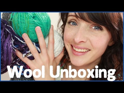 Handspun Wool/Yarn Unboxing - Soft spoken ASMR video