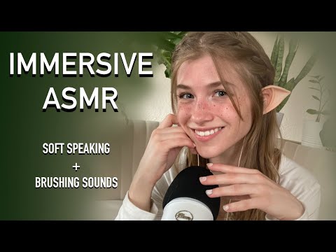 IMMERSIVE ASMR 🕊 Soft Speaking 💚 Affirmations With 2 Different Brushing Sounds 🌿🎧