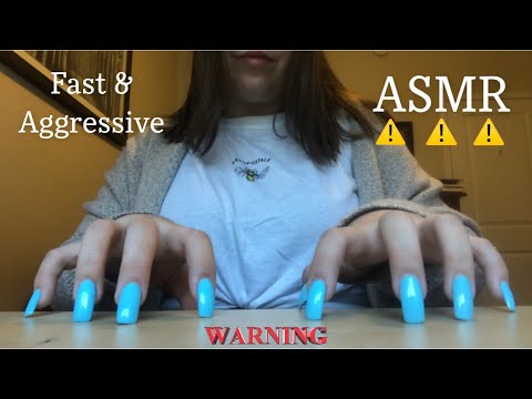 FAST & AGGRESSIVE Table Tapping & Scratching Buildup ASMR