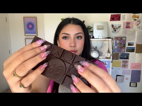 ASMR with chocolate 🍫(unboxing, eating, tapping and scratching)