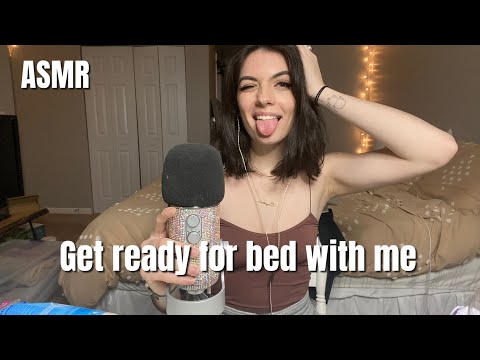 ASMR | get ready for bed with me, life update, hair brushing, lotion, skin care sounds | ASMRbyJ
