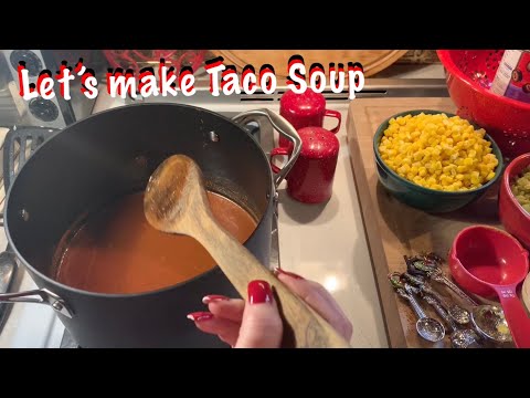 ASMR Request/Making Taco Soup (Soft Spoken) Boiling, frying, chopping/No talking version later today