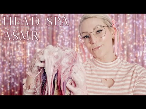 (ASMR) Soothing Head Spa for SLEEP in 30 Minutes 💆🏼‍♀️ Relaxing Shampoo & Hair Brushing (with bgm)