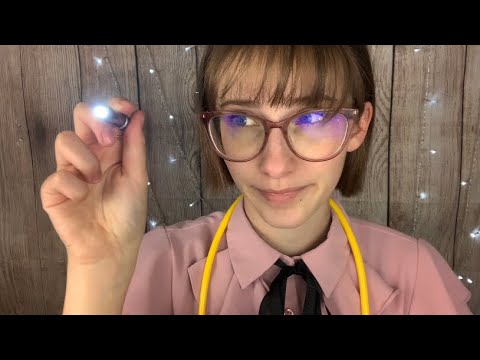 ASMR// Chaotic cranial nerve exam// Gloves+ Light+ Personal Attention//