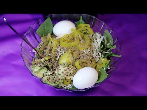Arugula Sunflower Seed Salad With Homemade Ranch ASMR Eating Sounds