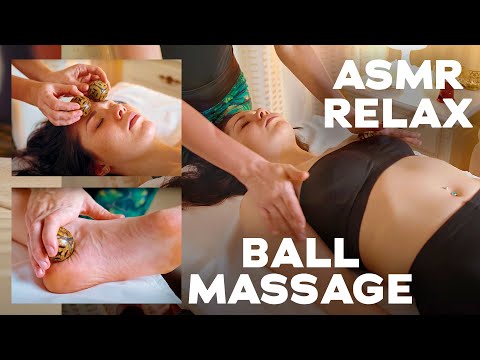 ASMR | MASSAGE | asmr relax ball massage (face, belly, foot)
