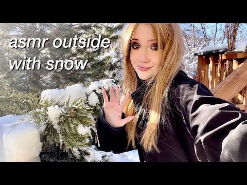 ASMR Outside With Snow & Ice *Cold *Winter *Snow Tingles *Ice Triggers