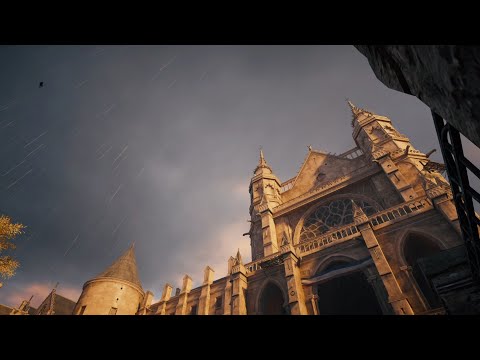 Rainy Paris, 1789 | Gothic Chapelle ASMR Ambience with Soft chatter in french (AC Unity)