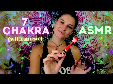 4K ASMR REIKI w/ music Painting Symbols on ALL Your Chakras Face Touching Personal Attention Cleanse