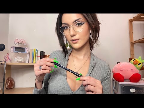 The Weird Art Student In Class Sits Next To You - ASMR personal attention & detailed exam