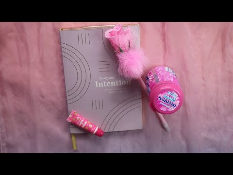 JOURNALING + STICKERS TODAY WITH INTENTIONS JOURNAL ASMR CHEWING GUM